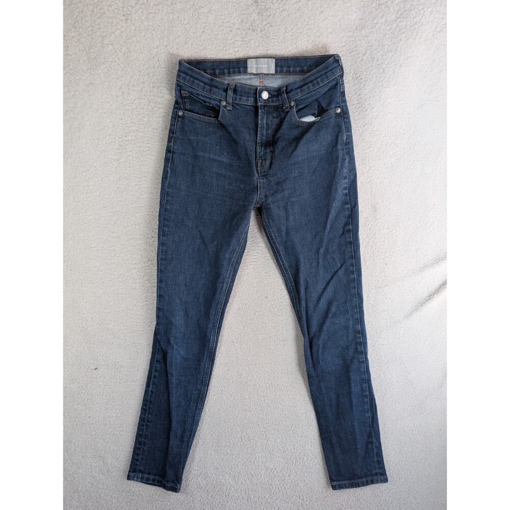 Everlane Skinny Jeans Womens Sz 28 26x27 Regular Mid Rise Dark Wash Stretch